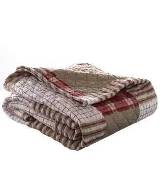 Eddie Bauer Camano Island Plaid Cotton Quilted Throw, 60" x 50"