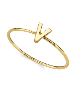 2028 14K Gold-tone Initial Ring