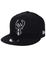 New Era Milwaukee Bucks Black White 9FIFTY Snapback Cap