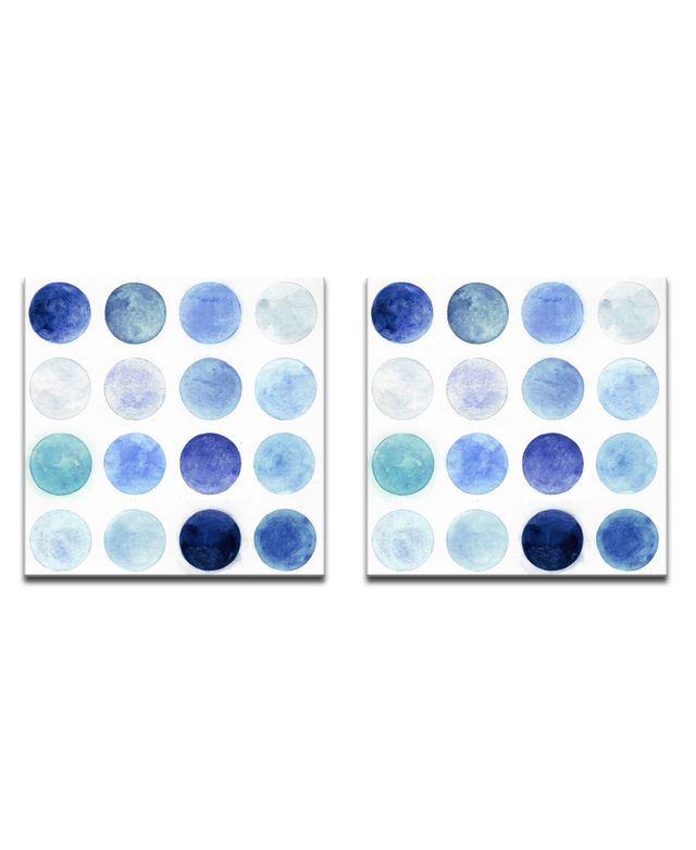 Ready2HangArt 'Blue Lunar I/Ii' 2 Piece Abstract Canvas Wall Art Set