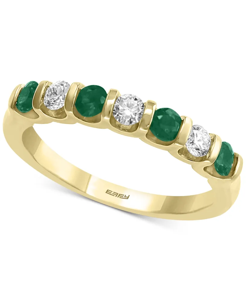 Effy Emerald (3/8 ct. t.w.) & Diamond (1/4 ct. t.w.) Band in 14k Gold