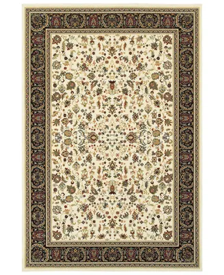 Closeout! Oriental Weavers Kashan 108X Ivory/Black 3'10" x 5'5" Area Rug