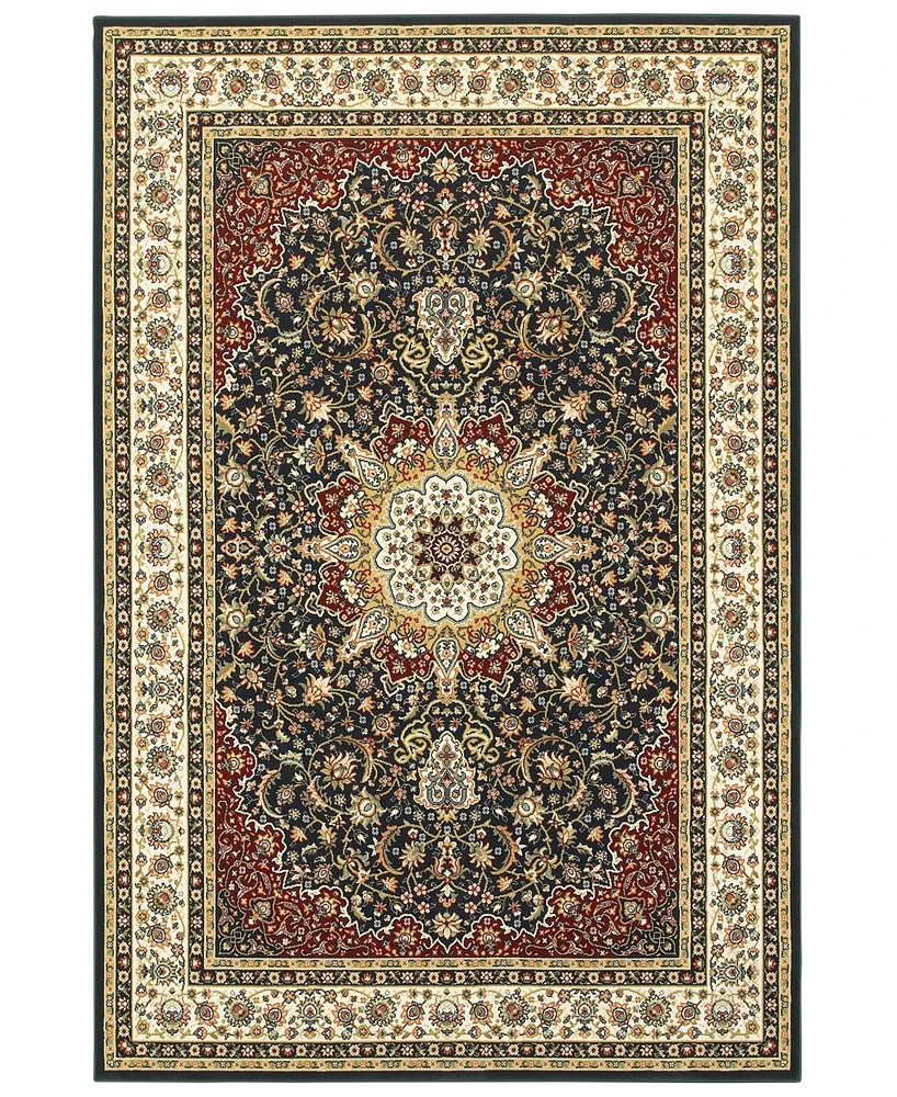 Closeout! Oriental Weavers Kashan 119U Navy/Ivory 3'10" x 5'5" Area Rug