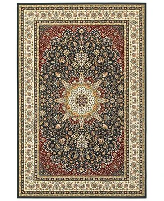 Closeout! Oriental Weavers Kashan 119U Navy/Ivory 3'10" x 5'5" Area Rug