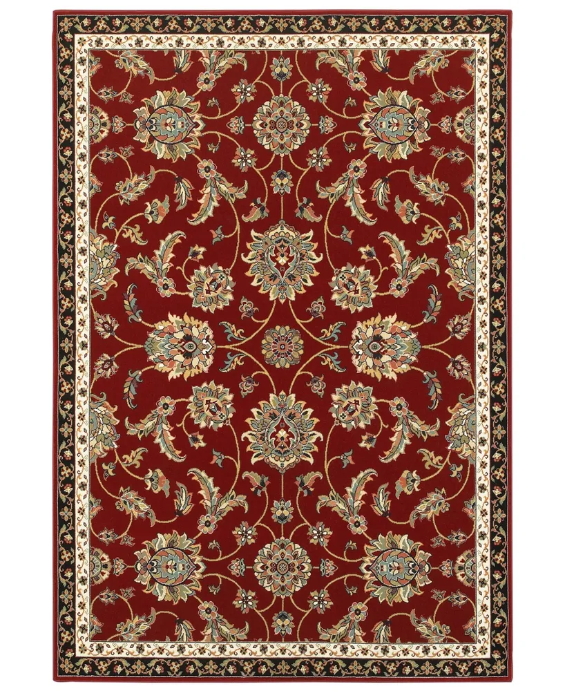 Closeout! Oriental Weavers Kashan 370R Red/Multi 6'7" x 9'6" Area Rug