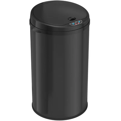 8 Gallon / 30 Liter White Stainless Steel Sensor Kitchen Trash Can with Odor Filter