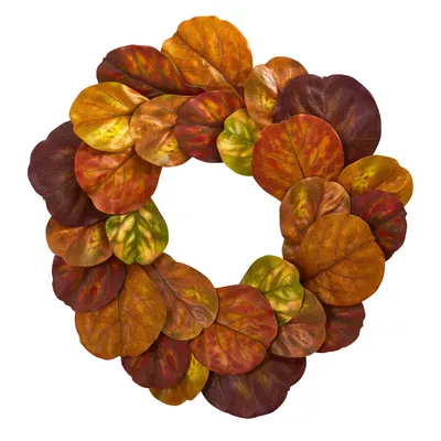 Nearly Natural 29" Fiddle Leaf Artificial Wreath