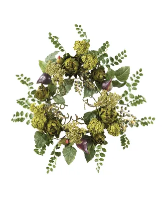 Nearly Natural 20" Artichoke Floral Wreath