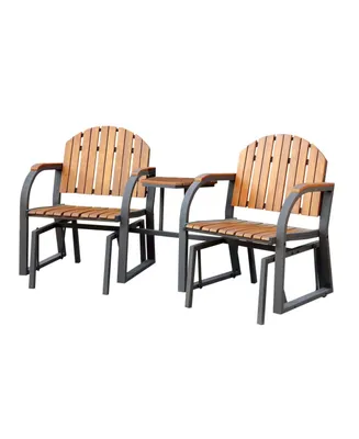 Dwight 2-Piece Patio Rocking Chair with Table