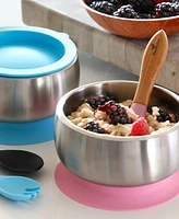 Avanchy Stainless Steel Suction Baby Bowl with Lid