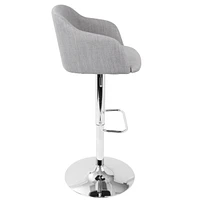 Lumisource Daniella Adjustable Barstool with Swivel in Light