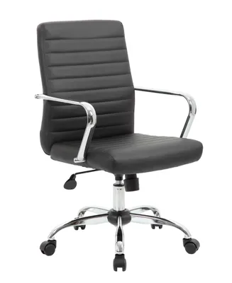 Boss Office Products Retro Task Chair with Chrome Fixed Arms