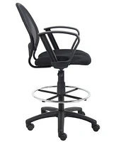 Boss Office Products Mesh Drafting Stool with Loop Arms