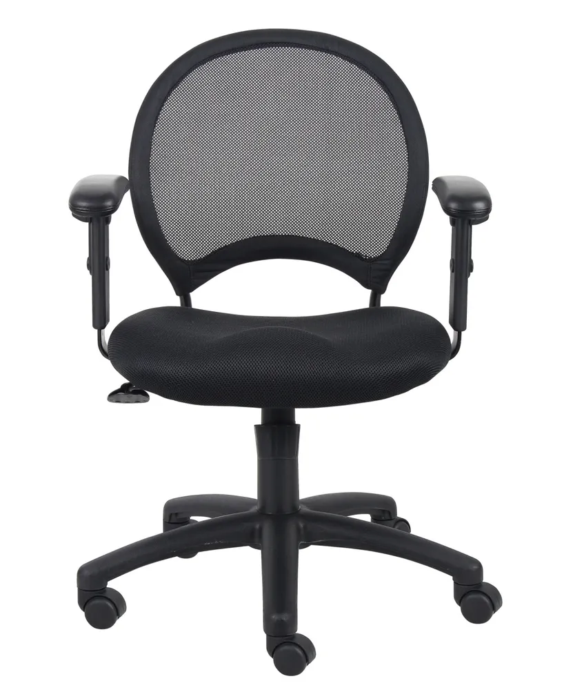 Boss Office Products Mesh Chair With Adjustable Arms