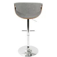 Lumisource Curvo Adjustable Barstool with Swivel