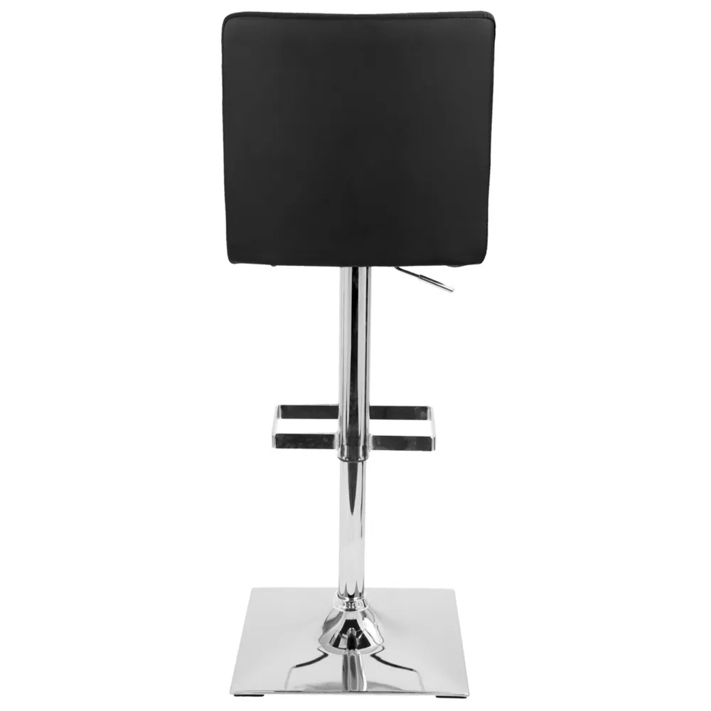 Lumisource Captain Adjustable Barstool with Swivel in Faux Leather