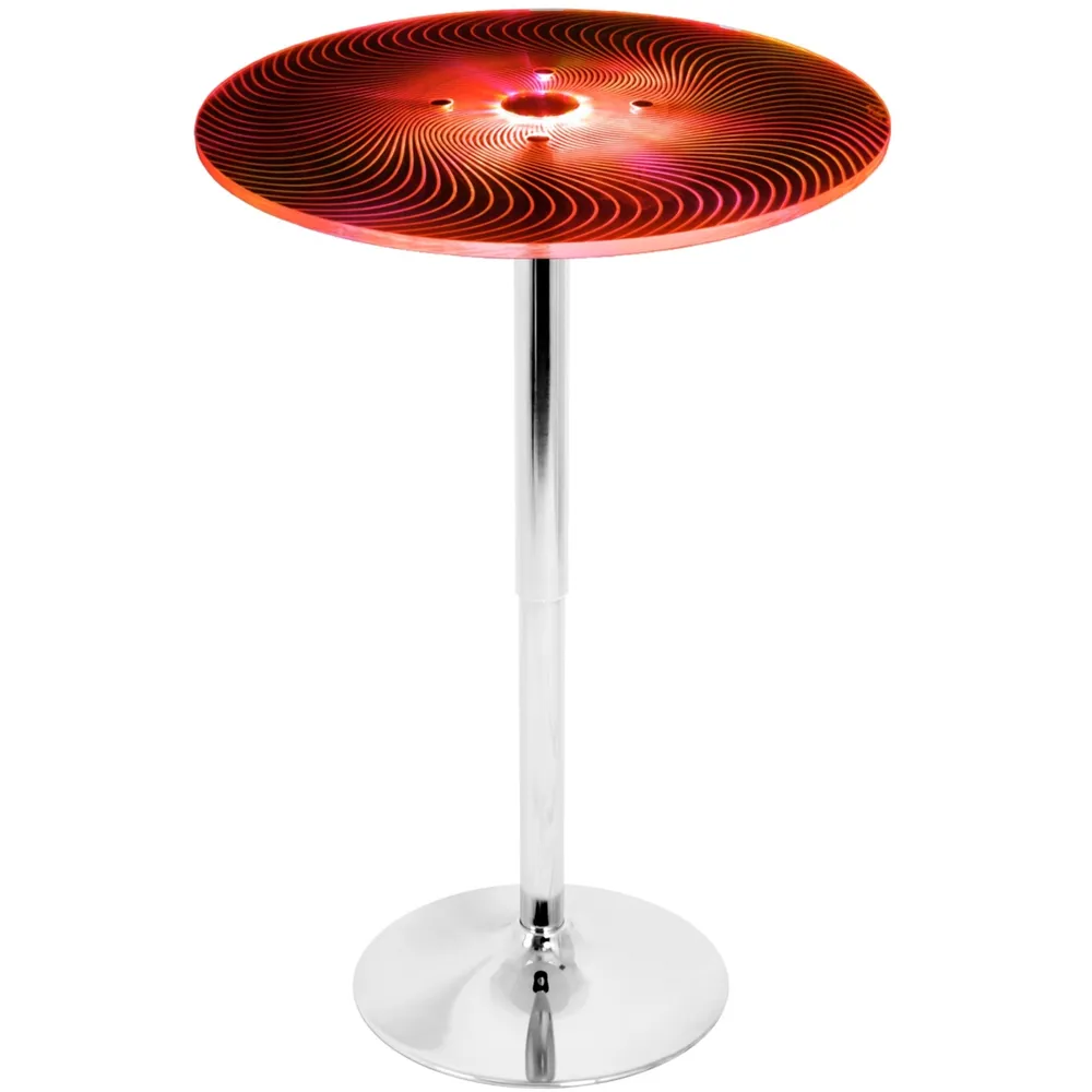 Lumisource Spyra Light Up Adjustable Bar Table