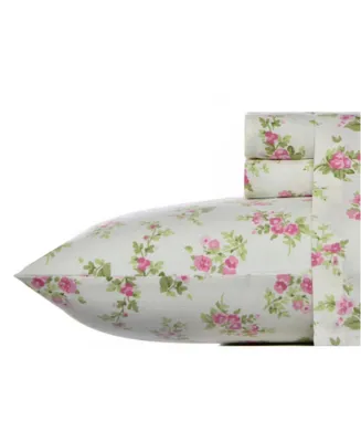 Laura Ashley Aubrey Flannel Sheet Set, Queen