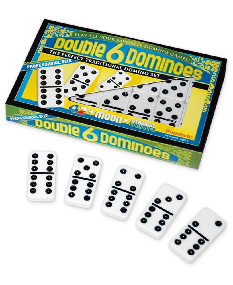 Double 6 Black Dot Dominoes