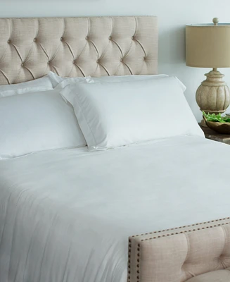 Cariloha Luxurious Sateen Duvet Cover | King | Solid White | Viscose Material | Soft, Comfortable & Wicks Moisture