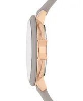 kate spade new york Women's Park Row Gray Silicone Strap Watch 34mm