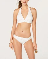 Michael Michael Kors Logo Ring Halter Bikini Top Bikini Bottoms Created For Macys