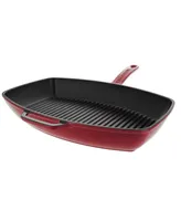 Chasseur French Rectangular Enameled Cast Iron 12" Grill Pan