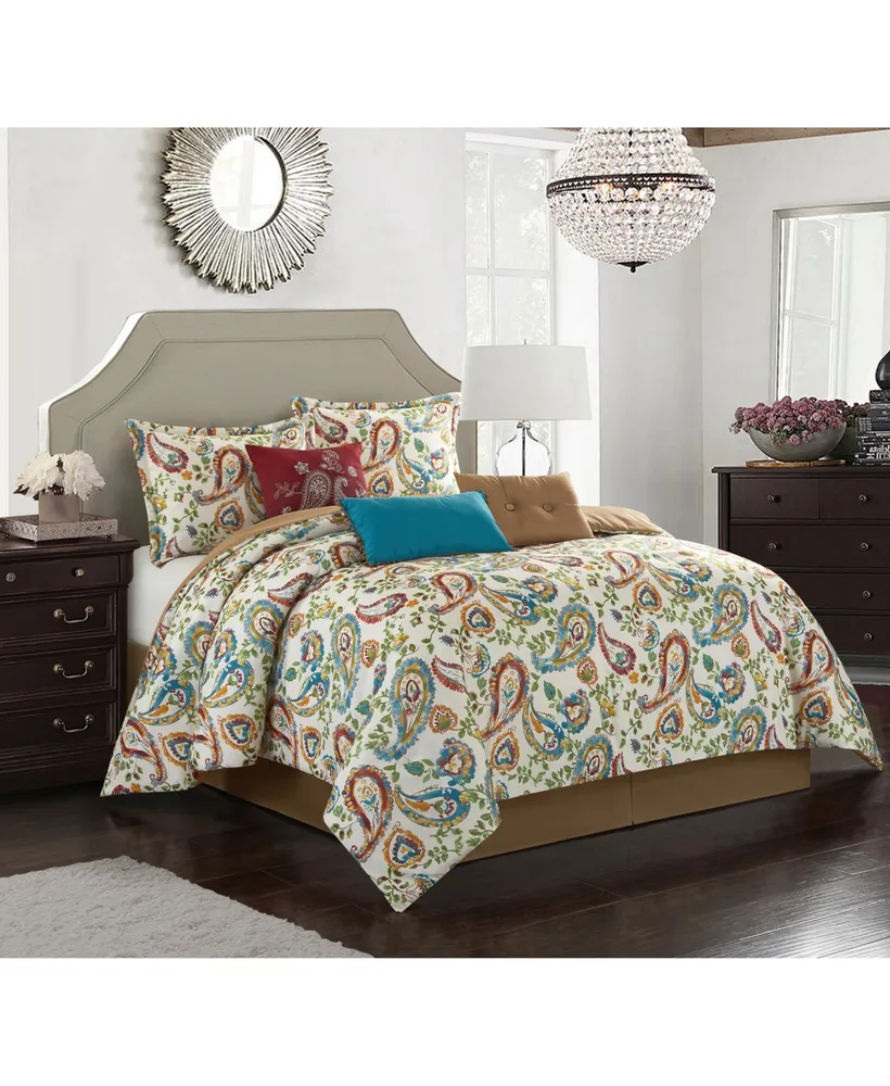 Autumn Paisley 7-Piece King Comforter Set