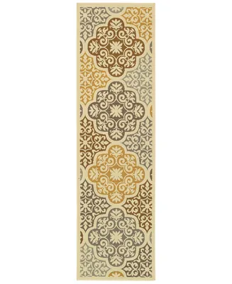 Closeout! Oriental Weavers Bali 4904W 2'3" x 7'6" Indoor/Outdoor Runner Rug