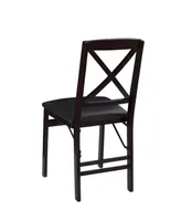 Triena X-Back Folding Chair Set of 2