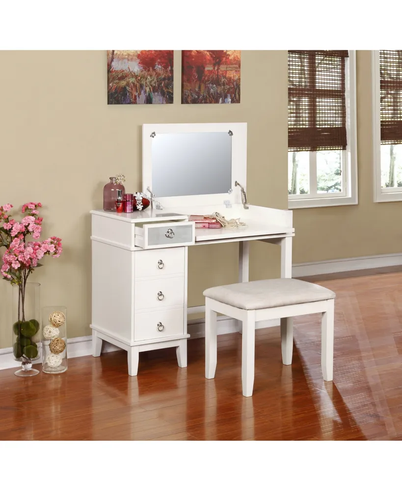 Eva Vanity Set with Bench and Mirror