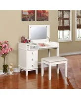 Eva Vanity Set with Bench and Mirror