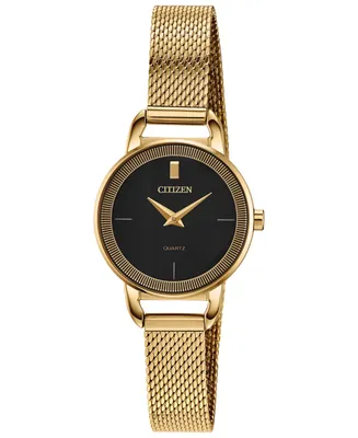 Citizen Women's Quartz Gold-Tone Stainless Steel Mesh Bracelet Watch 26mm