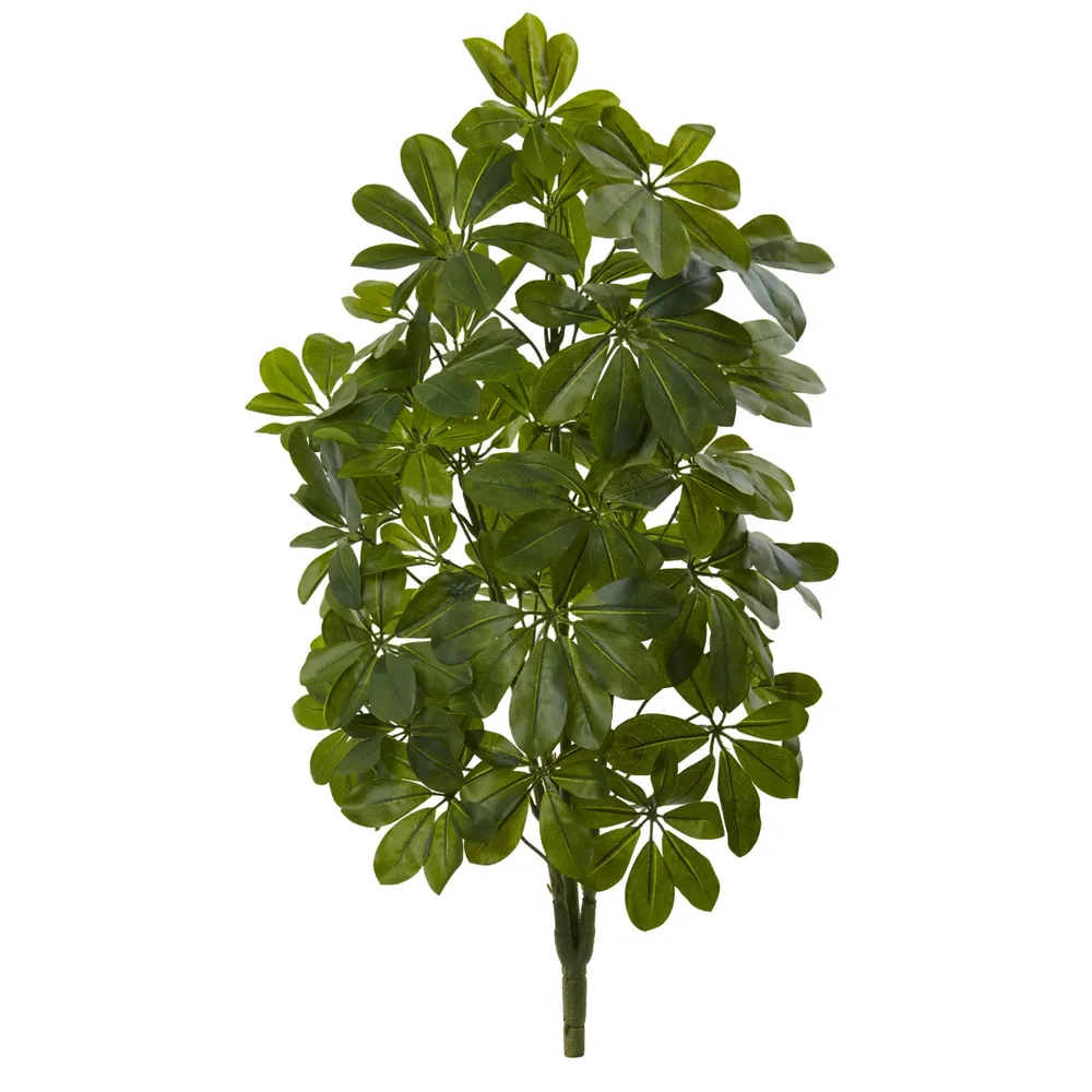 Nearly Natural 32" Green Baby Schefflera Artificial Plant Real Touch, Set of 2