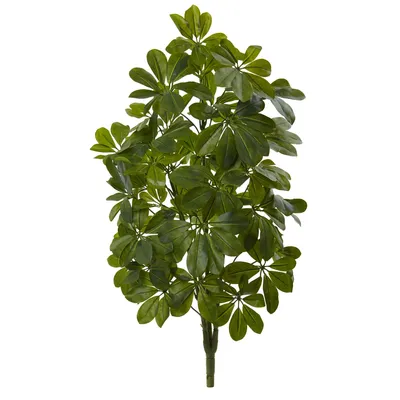 Nearly Natural 32" Green Baby Schefflera Artificial Plant Real Touch, Set of 2