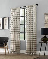 Clean Window Twill Stripe Anti-Dust Curtain Panel, 52" x 95"