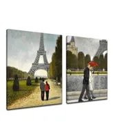 Ready2HangArt 'Romantic Walk I/Ii' 2 Piece France Canvas Wall Art Set