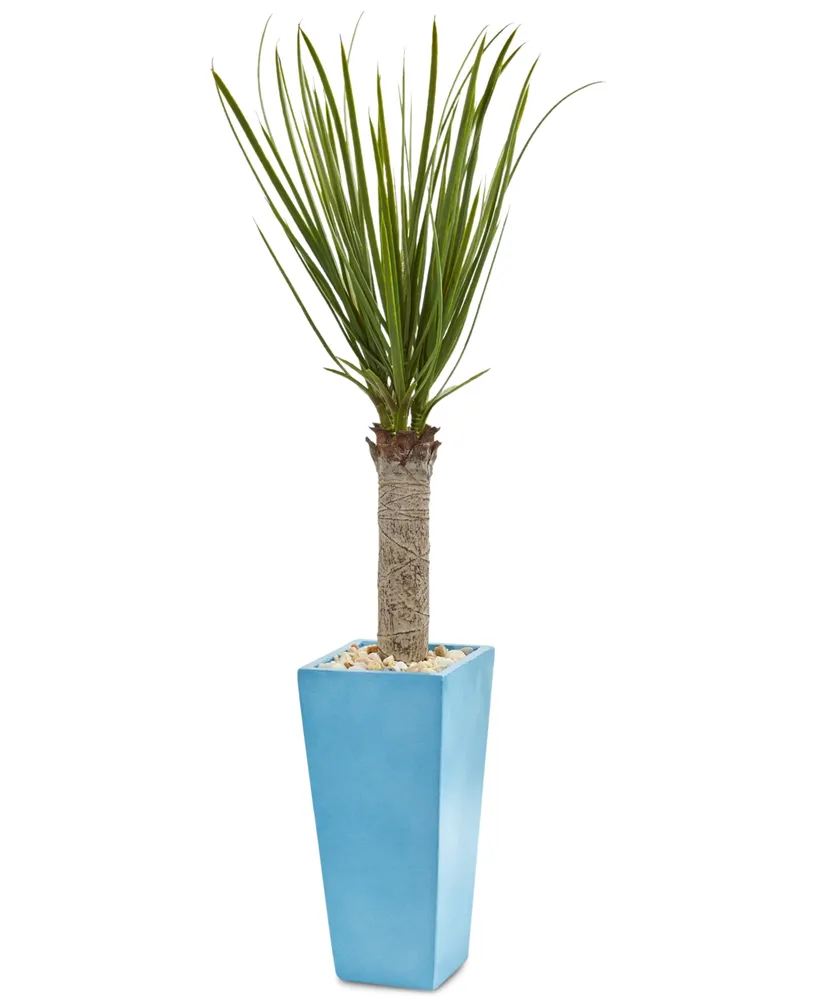 Nearly Natural 4' Yucca Artificial Tree in Turquoise Planter