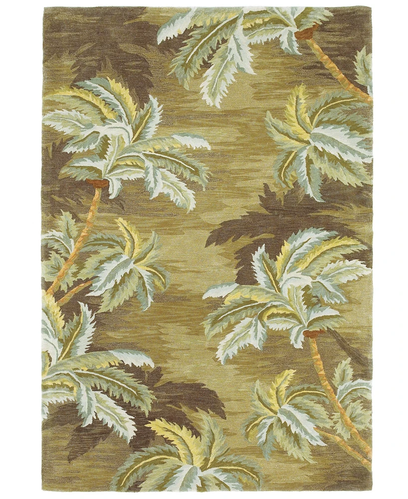 Kas Sparta Palm Trees 3102 Moss 5'3" x 8'3" Area Rug