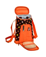 Picnic at Ascot - 2 Bottle Wine Cooler Tote with Cheese Board, Knife, Corkscrew