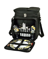 Picnic at Ascot Insulated Picnic Basket, Cooler Equipped with Service for 2