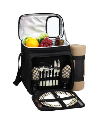 Picnic at Ascot Insulated Basket, Cooler Fully Equipped for 2 with Blanket