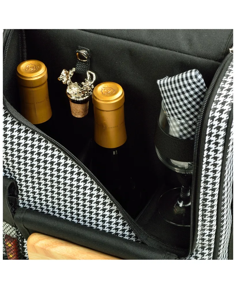 Picnic at Ascot Bordeaux Insulated Wine and Cheese Tote - Glass Glasses