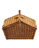 Picnic at Ascot Hunstman English Style Willow Picnic, Coffee Basket for 4