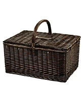 Picnic at Ascot Surrey Willow Basket with Service for 2