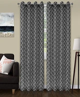 Superior Lightweight Trellis Sheer Curtain Panels, (2