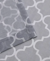 Superior Lightweight Trellis Sheer Curtain Panels, (2), 52" x 96"