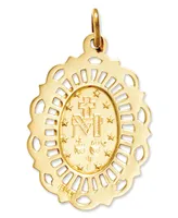 14k Gold Charm, Miraculous Medal Charm