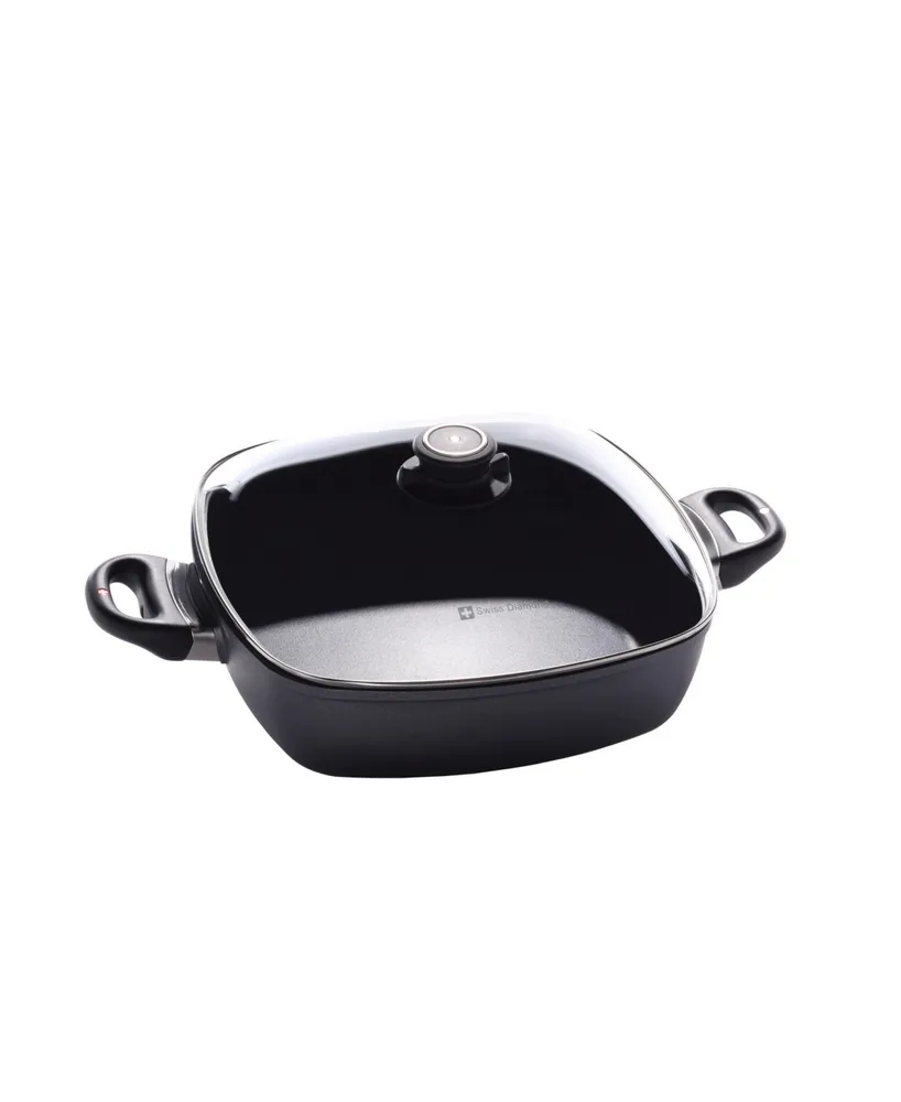 Swiss Diamond Hd Induction Square Casserole with Lid - 11" x 11" , 5 Qt