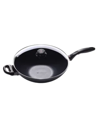 Swiss Diamond Hd Induction Wok with Lid and Rack - 11.8" , 4.9 Qt